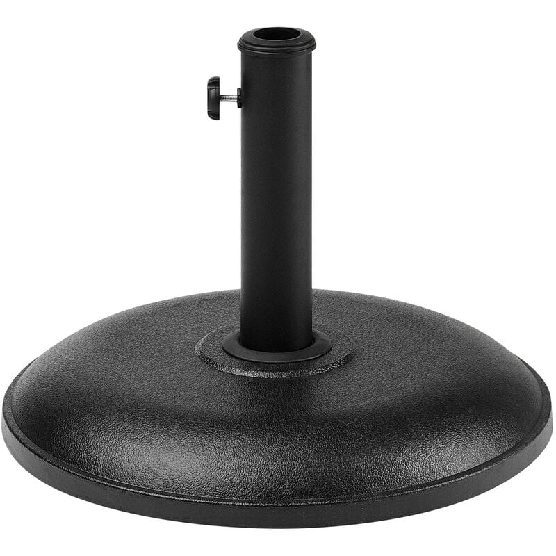 Beliani - Modern Outdoor Garden Parasol Round Base Black Concrete 3 Pole Adapters Canzo