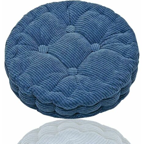 Round pillow cushion, hanging chair cushion, soft seat cushion, comfortable seat, yoga meditation home, kitchen, dining room, office 4545cm Blue