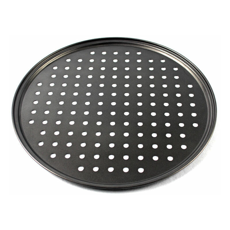 Round Pizza Molds Large Plate Non-Stick Perforated Pizza Oven Professional Baking Grill 1Pcs