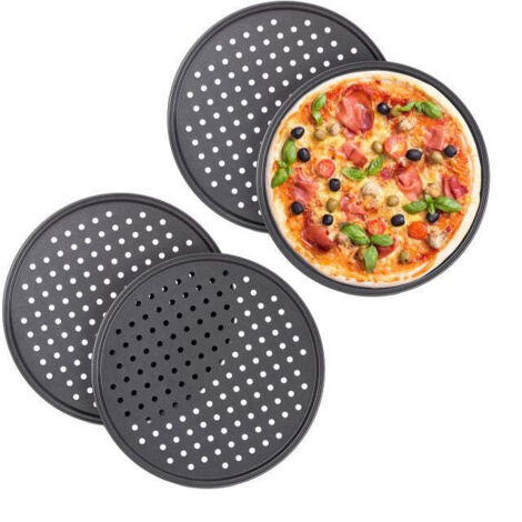 Round pizza tray set of 4