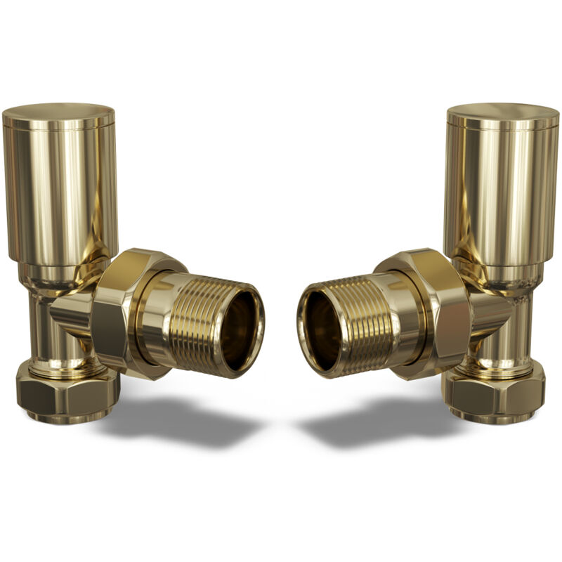 Image of Round - Polished Brass Radiator Valves&hellip;