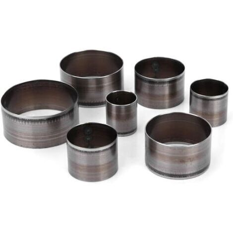 Round Punch Set for Leather Punching, Set of 7 Leather Cutting Tools, Round Hole Punch Made of Steel, 20 mm/25 mm/30 mm/35 mm/40 mm/45 mm/50 mm