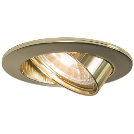 Round Recessed Spot Light Tiltable Gold - Edu