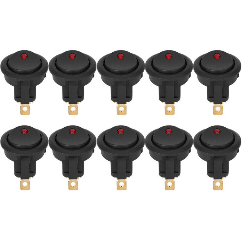 Image of Round Rocker Switch with Red Light,&hellip;