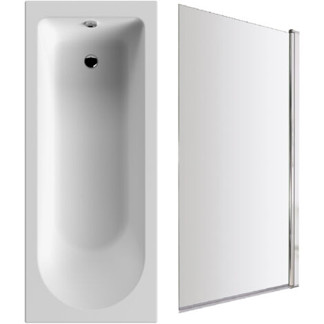Round Single Ended 1700x700 Bath Set – Leg Set & Chrome Screen