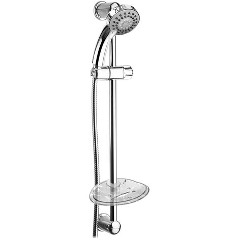 Round Slider Rail Kit with Multi-Function Handset and Soap Dish Modern
