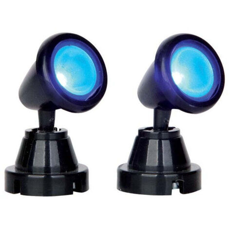 Round Spot Light, Blue, Set Of 2 - Lemax cod 54945