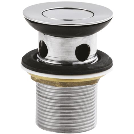 Round Stainless Steel Flip Top Basin Waste - Chrome