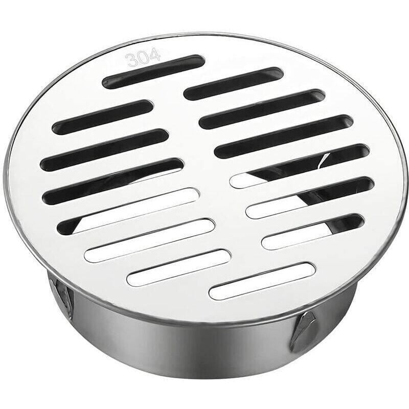 Image of Round stainless steel floor drain with&hellip;