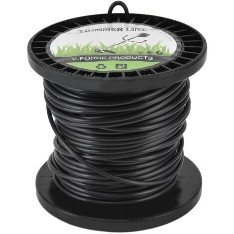 Round String Trimmer Line for Husqvarna 3.3mm Black High Cutting Efficiency Trimmer Line for Most Lawn Mowers Farm 30m