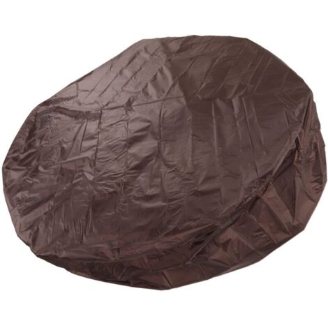 Round Tear-Resistant Whirlpool Bath Cover Keeps Bathtub Clean Foldable Whirlpool Bath Cover Waterproof Bathtub Cover (Brown)