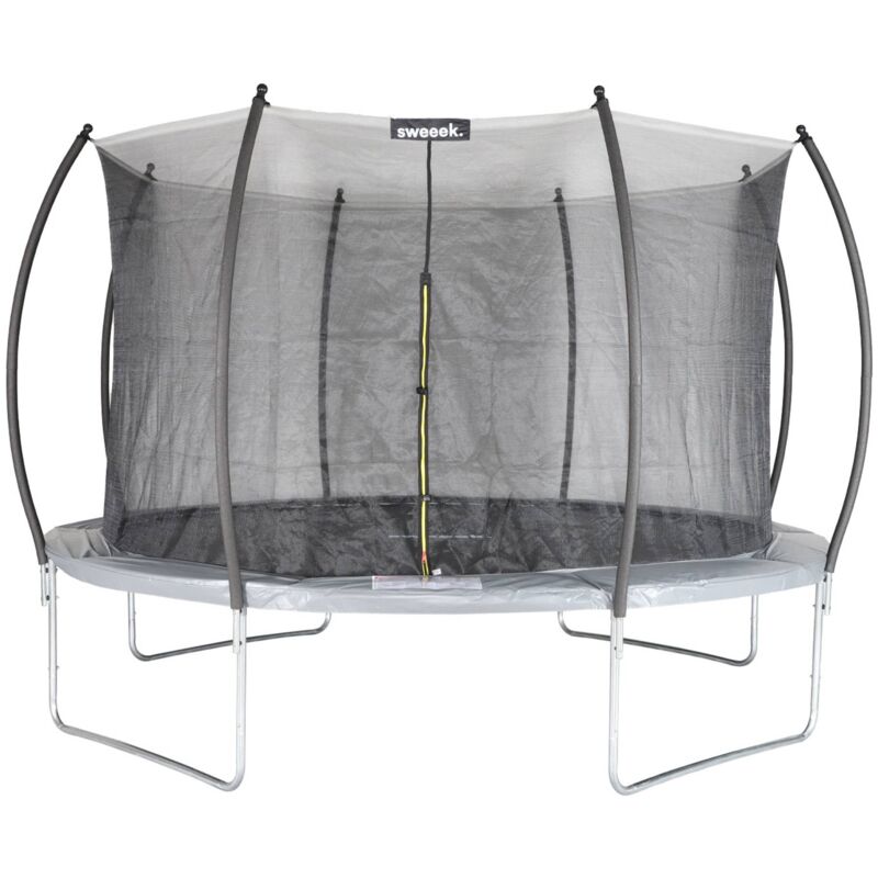 Sweeek 12ft Trampoline With Inner Safety Net Grey 365x365x80 Cm - Saturne Inner
