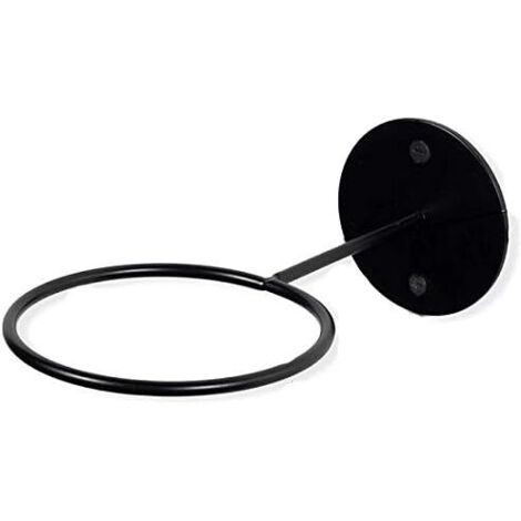 Round wall bracket for flower pot 21.5 cm Black