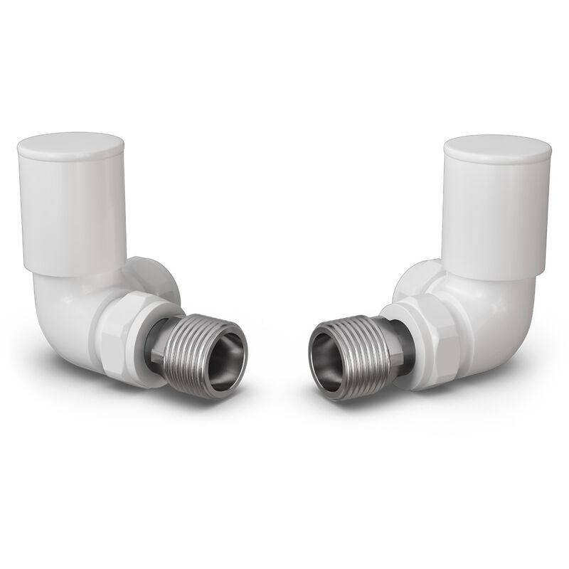 Image of Round - White Radiator Valves Corner&hellip;