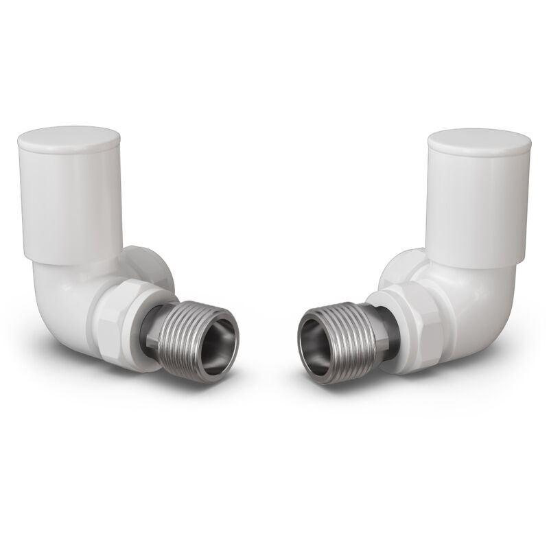 Image of Round - White Radiator Valves Corner&hellip;