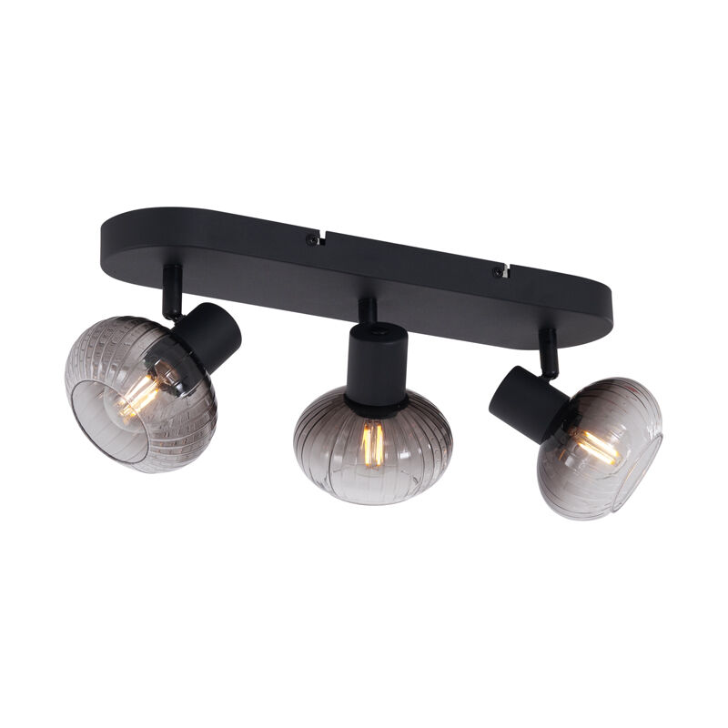 Image of Rounded Ceiling Spotlight Black with Smoke&hellip;