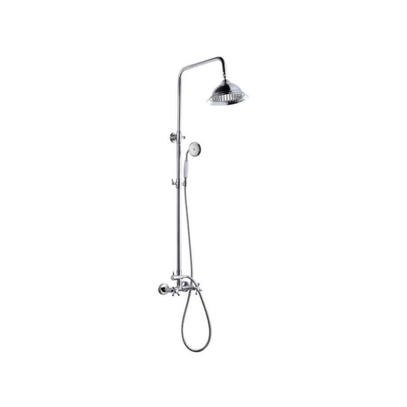 Sans Marque - rousseau Colonne de douche avec robinet mélangeur Retro - Chrome