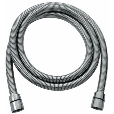 ROUSSEAU FLEXIBLE DE DOUCHE 1,5-1,85M DOUBLE AGRAFAGE EN INOX CHROMÉ