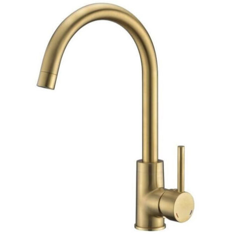 ROUSSEAU Grifo mezclador de cocina Koben - Sin ducha - Latón cepillado