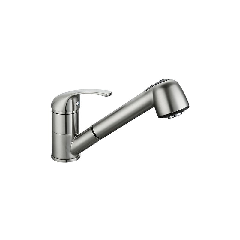 Edouard Rousseau - Mitigeur Évier BAGO - Douchette extractible 2 jets - Inox