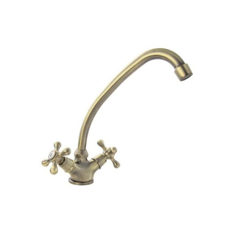 Rousseau Robinet mélangeur de cuisine Beverly - Sans douchette - Bronze vieilli