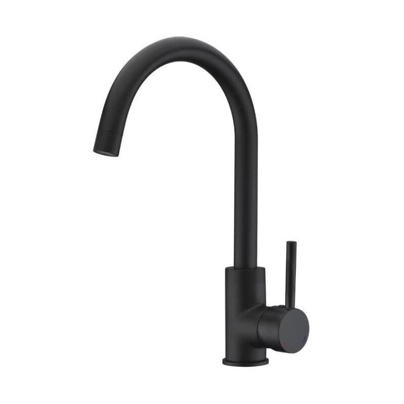 ROUSSEAU Robinet mitigeur de cuisine Koben - Sans douchette - Noir