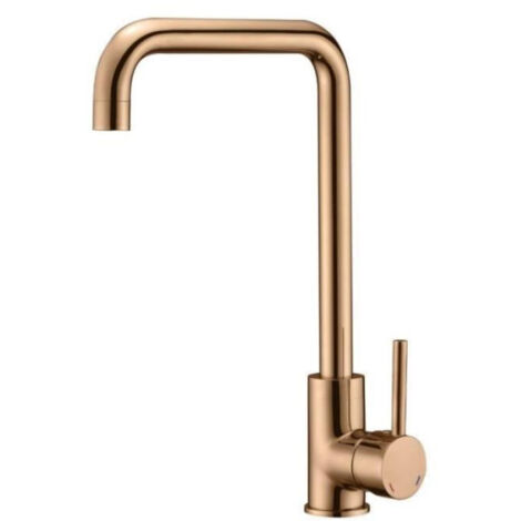 ROUSSEAU Robinet mitigeur de cuisine Kiloo - Sans douchette - Or rose