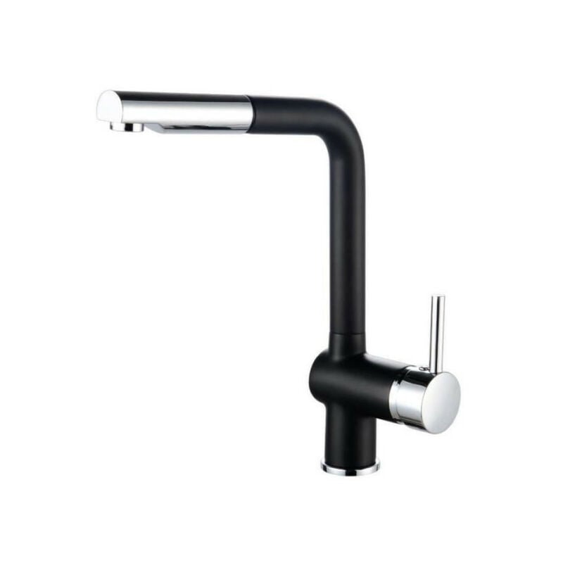 Sans Marque - Edouard Rousseau -Mitigeur Evier matsouko - Chromé / Noir