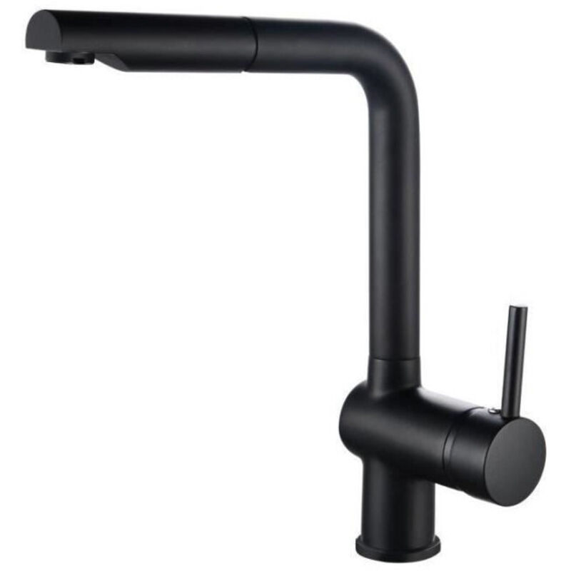 Robinet mitigeur d'evier cuisine Bec haut mobile douchette orientable