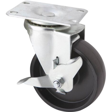 Route pivotante avec frein ø100x30mm PP pour servante d'atelier EG 0083, EG 0082 - SA 0092 - CLAS Equipements