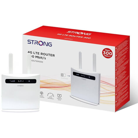 Router 4G LTE STRONG 300 Mbit/s con 4 Porte LAN e Slot SIM