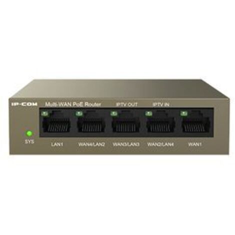 Router Cloud Gestito IP-Com a 5 Porte con PoE, Controller AP Integrato, Supporto fino a 4 WAN, Modello M20-POE
