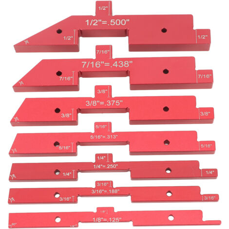 Router Table Setup Bars 7pcs Aluminum Setup Blocks Height Gauge Set for Router Table Saw Accessories Angle Woodworking Set Up