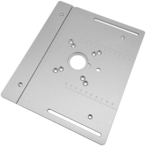 Set von 3 Router Tischeinsatzplatte Aluminiumlegierung Holzfräsen Flip Board Trimmmaschinengravur Hilfswerkzeug mit Gehrstrahlmessstisch -Säge Holzbearbeitungsbänke - Modell：3PCS Gold