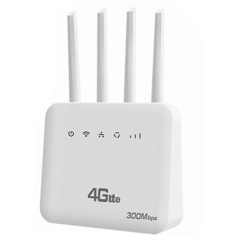 Routeur 4G CPE WiFi 6 LTE avec emplacement pour carte SIM et modem WiFi 300 Mbps