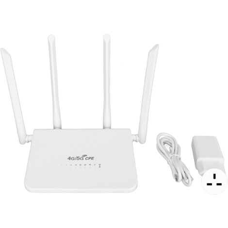 Routeur 4G LTE CPE R103 5M, Slot Carte SIM, 300Mbps, Antennes 5dBi, WiFi Mobile Débloqué, Prise UK, 100‑240V, Asie