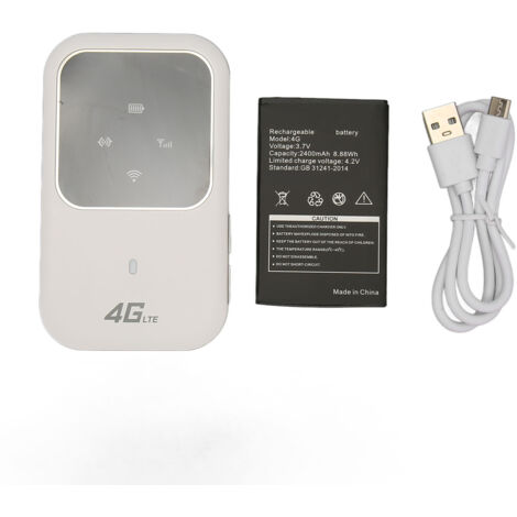 Routeur 4G Portable WiFi Haut Débit, Support 10 Utilisateurs, Mini Modem LTE Léger pour Ordinateur et Téléphone