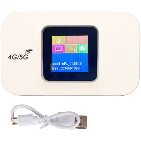 Routeur 4G WiFi Portable 150Mbps, Slot Micro SIM, Écran LCD, Point d'Accès pour 10 Appareils, Ordinateur Portable Téléphone