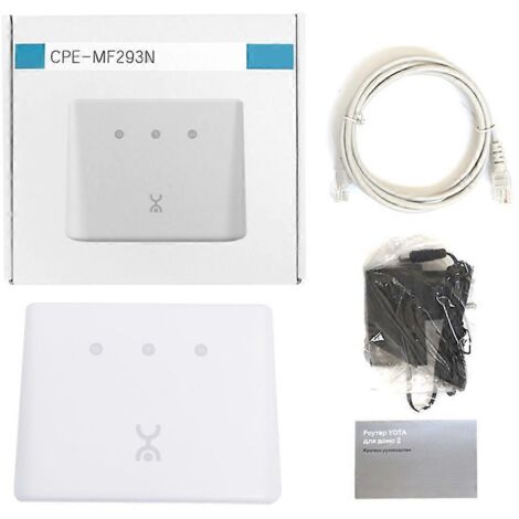 Routeur 4G ZTE CAT4 - Prise US/EU - Routeur WiFi 4G avec emplacement pour carte SIM - Réseau RJ45 - Prise UE