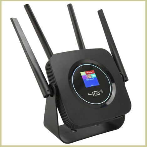Routeur Hotspot mobile 4G LTE Black EU Plug 4G LTE Wireless Router Professional High Speed son video Bouche Black Eu