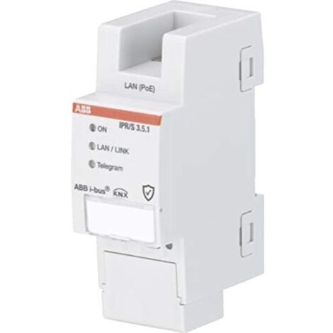 ROUTEUR IP SÉCURISÉ MDRC, GAMME ABB I-BUS KNX, 6,4 X 7,2 X 9 CM, BLANC (RÉFÉRENCE : IPS/S 3.5.1) 2CDG110176R0011
