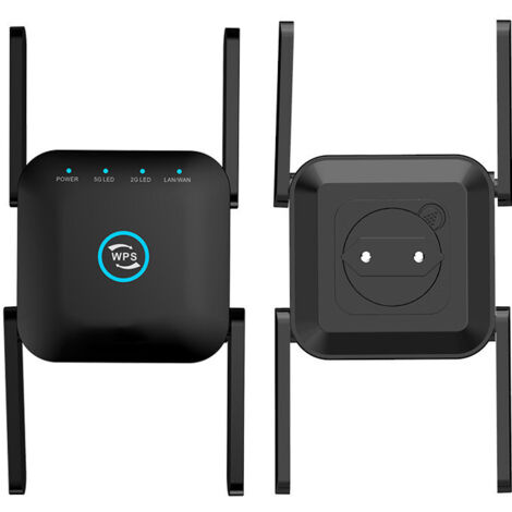 Répéteur WiFi 5G 1200Mbps Puissant - Amplificateur Signal Bi-Bande 4 Antennes 9800m³