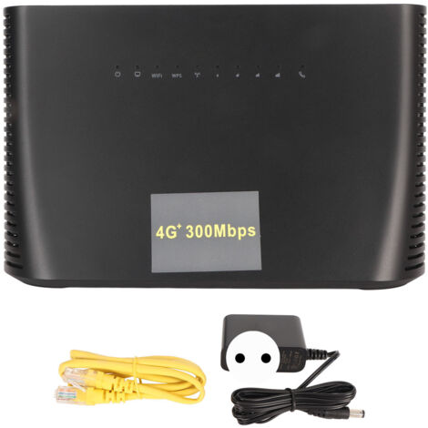 Routeur sans fil 4G 300Mbps Routeur 4G LTE CAT4 Routeur Wi-Fi portable avec port WAN LAN pour la maison et l'hôtel 110‑240V Prise UE
