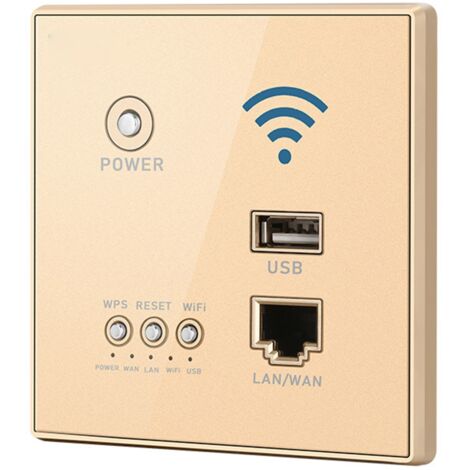 Routeur sans fil 86 Type WPS Cryptage 300Mbps Smart Home à travers le mur Routeur WiFi pour la maison de bureau d'hôtel