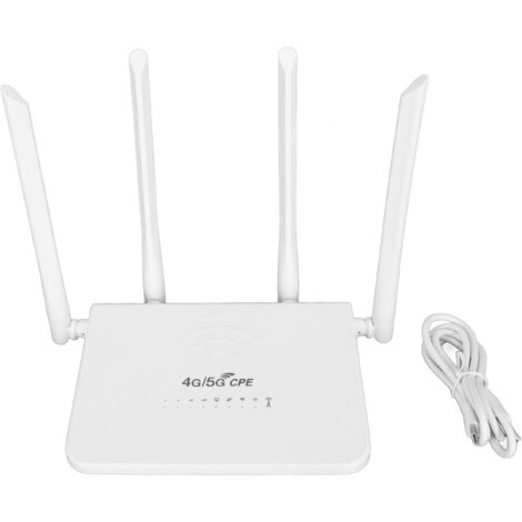 Routeur sans fil CPE R103 5M 4G LTE avec emplacement pour carte SIM 300Mbps Débloquer le point d'accès Wi-Fi mobile avec 4 antennes 5dBi pour l'Asie 100‑240V UK Plug