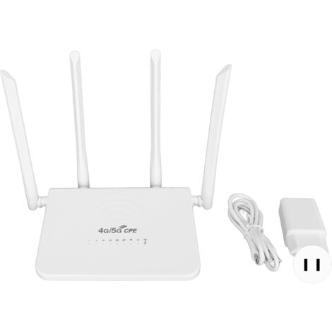 Routeur sans fil CPE R103 5M 4G LTE avec emplacement pour carte SIM 300Mbps Débloquer le point d'accès Wi-Fi mobile avec 4 antennes 5dBi pour l'Asie 100‑240V US Plug