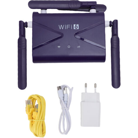 Routeur sans fil WiFi 6 300 Mbps 4G CPE LTE avec emplacement pour carte SIM et 4 antennes, pour téléphone et ordinateur portable
