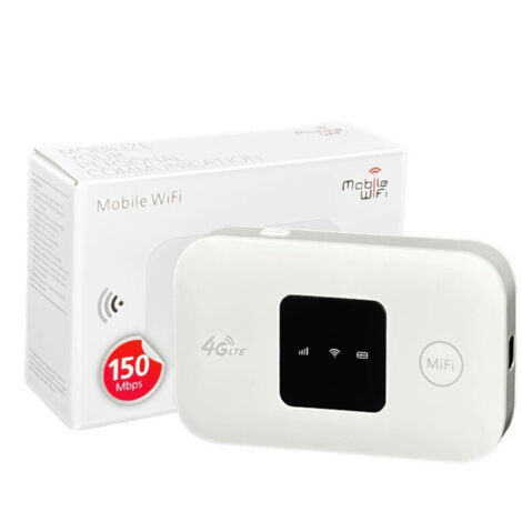 Routeur Wi-Fi portable 4G LTE, point d'accès mobile sans fil avec écran LED intelligent, 72 heures d'autonomie en veille, appareil portable haut débit pour voyageurs d'affaires