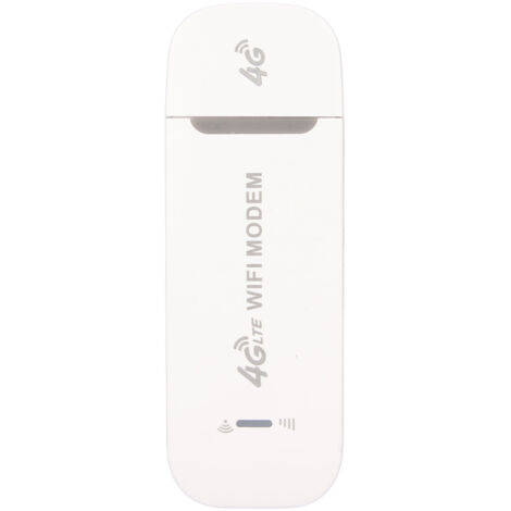 Routeur WiFi 4G 150Mbps avec fente pour carte SIM, prend en charge 10 appareils, USB plug and play, modem WiFi USB 4G LTE pour voyage, bureau et domicile, blanc