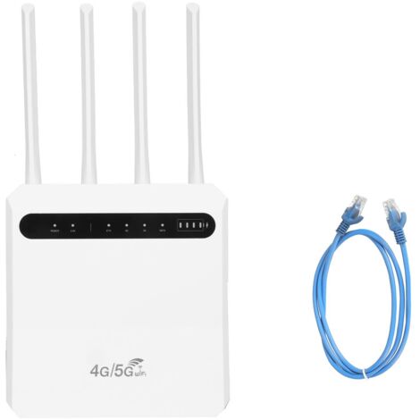 Routeur WiFi 4G 600Mbps Emplacement de carte SIM standard 4 antennes Soutien 20 appareils Hotspot WiFi mobile pour l'Europe 100-240V UK Plug